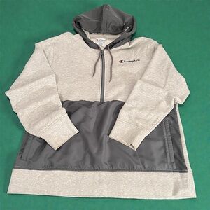 Champion Men’s Oxford Gray Half Zip Hoodie XL